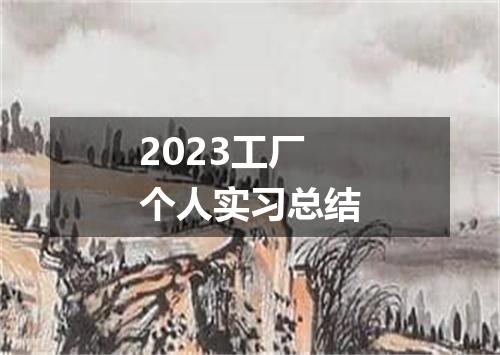 2023工厂个人实习总结