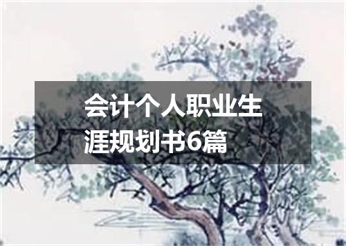 会计个人职业生涯规划书6篇