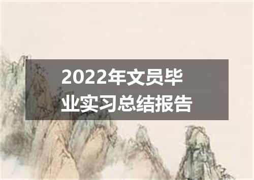 2022年文员毕业实习总结报告