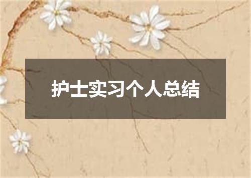 护士实习个人总结