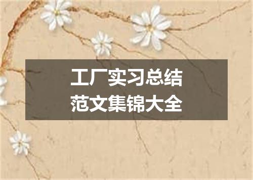 工厂实习总结范文集锦大全