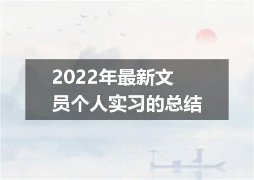2022年最新文员个人实习的总结
