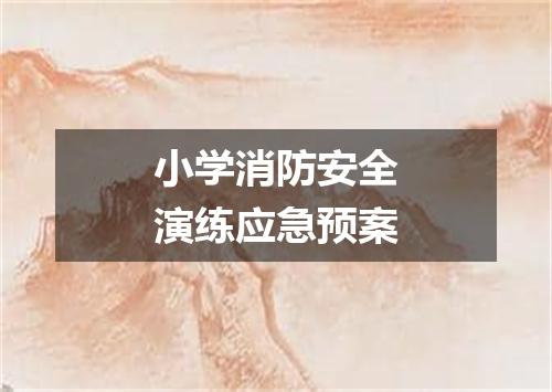 小学消防安全演练应急预案