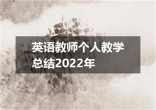 英语教师个人教学总结2022年