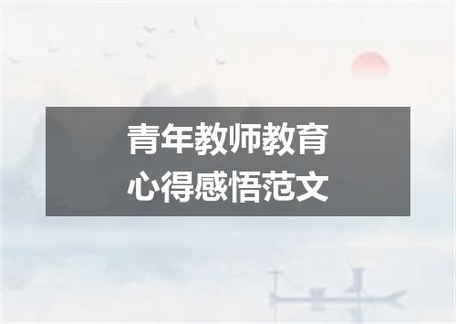 青年教师教育心得感悟范文