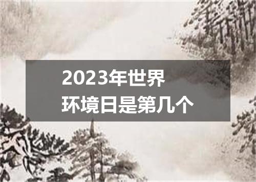 2023年世界环境日是第几个