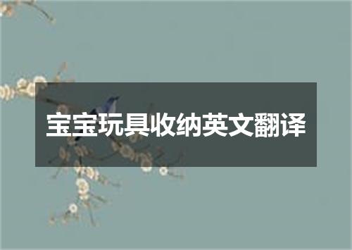 宝宝玩具收纳英文翻译