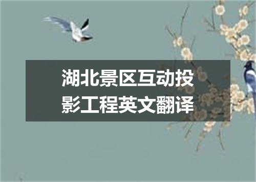 湖北景区互动投影工程英文翻译