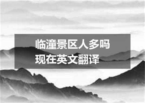 临潼景区人多吗现在英文翻译