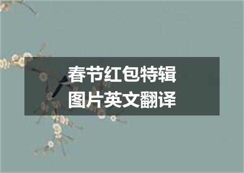 春节红包特辑图片英文翻译
