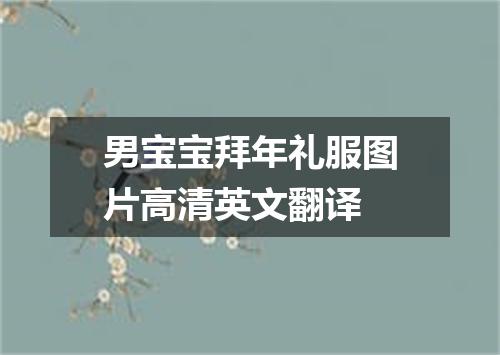 男宝宝拜年礼服图片高清英文翻译