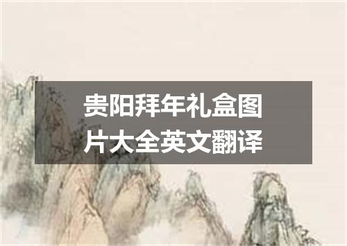 贵阳拜年礼盒图片大全英文翻译