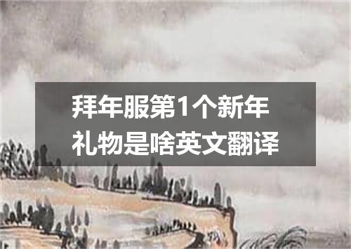拜年服第1个新年礼物是啥英文翻译