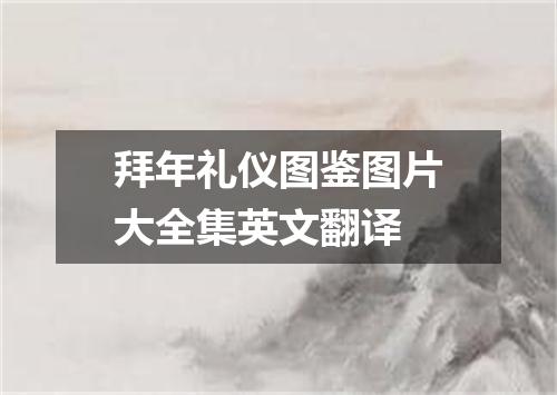 拜年礼仪图鉴图片大全集英文翻译