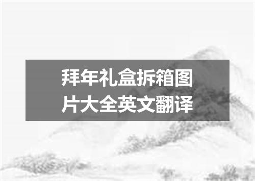 拜年礼盒拆箱图片大全英文翻译