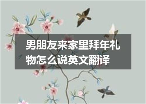 男朋友来家里拜年礼物怎么说英文翻译