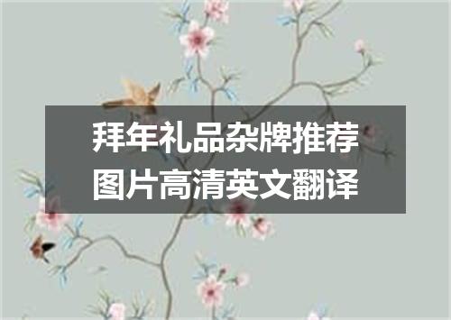 拜年礼品杂牌推荐图片高清英文翻译