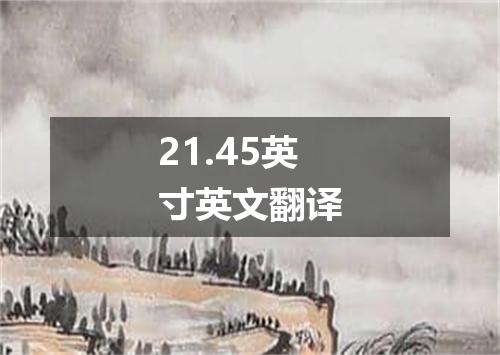 21.45英寸英文翻译