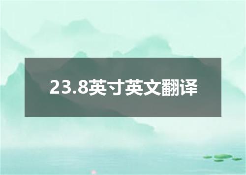 23.8英寸英文翻译