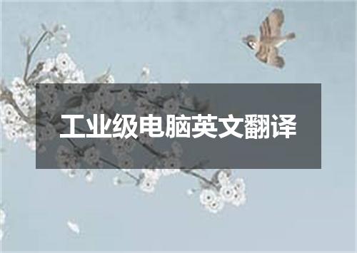 工业级电脑英文翻译