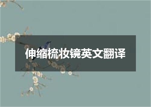 伸缩梳妆镜英文翻译