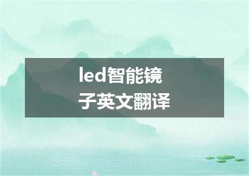led智能镜子英文翻译