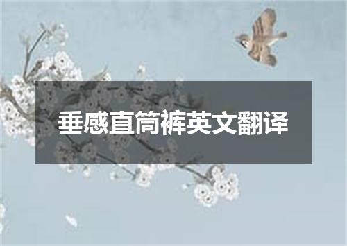 垂感直筒裤英文翻译