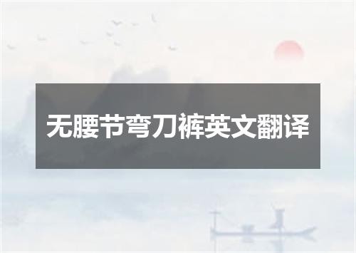 无腰节弯刀裤英文翻译