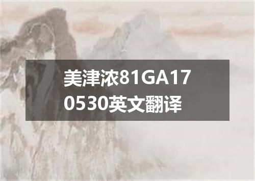 美津浓81GA170530英文翻译