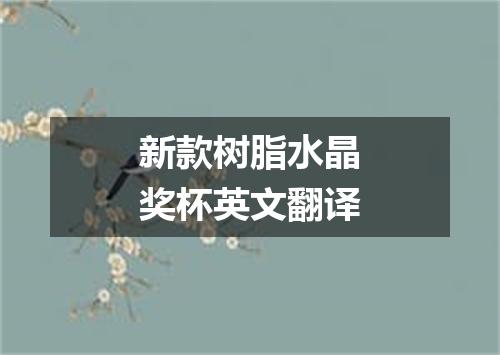 新款树脂水晶奖杯英文翻译