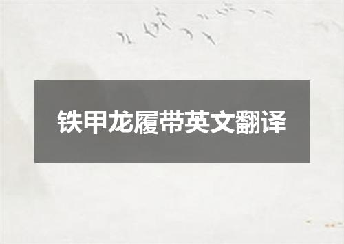 铁甲龙履带英文翻译