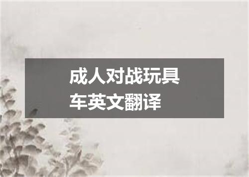 成人对战玩具车英文翻译