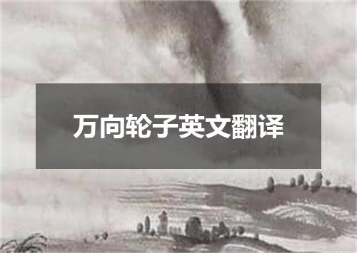 万向轮子英文翻译