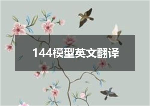 144模型英文翻译