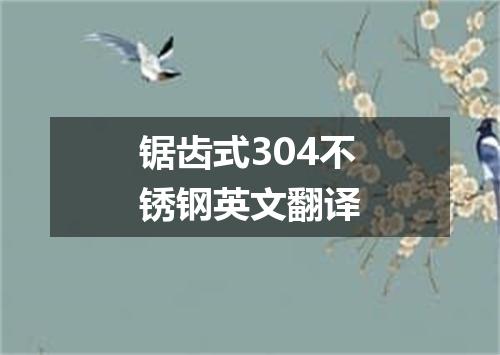 锯齿式304不锈钢英文翻译