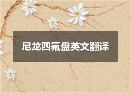 尼龙四氟盘英文翻译