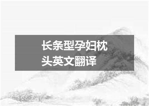 长条型孕妇枕头英文翻译