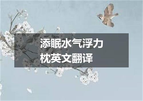 添眠水气浮力枕英文翻译