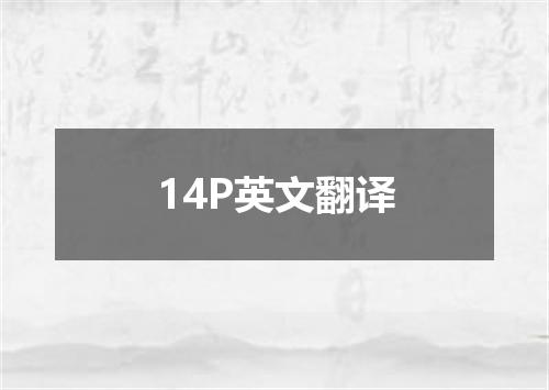 14P英文翻译