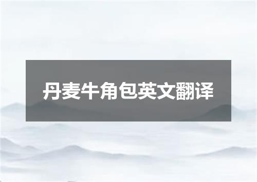 丹麦牛角包英文翻译