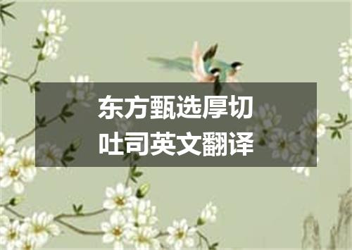 东方甄选厚切吐司英文翻译