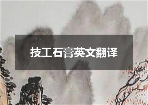 技工石膏英文翻译