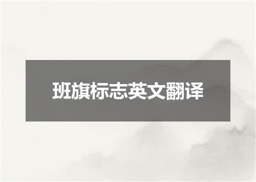 班旗标志英文翻译