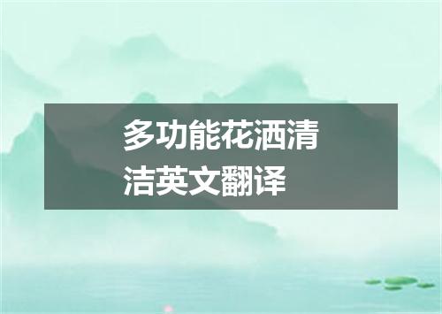 多功能花洒清洁英文翻译