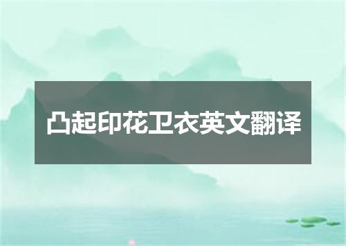 凸起印花卫衣英文翻译