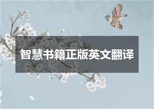 智慧书籍正版英文翻译