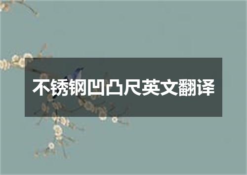 不锈钢凹凸尺英文翻译