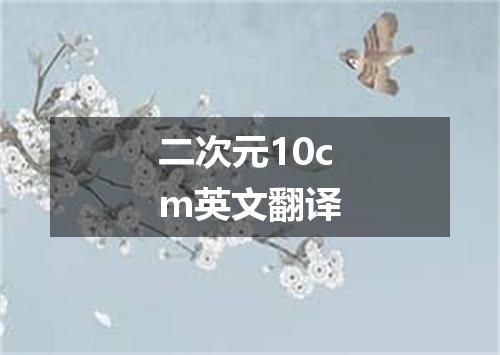 二次元10cm英文翻译