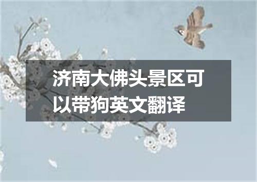 济南大佛头景区可以带狗英文翻译