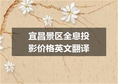 宜昌景区全息投影价格英文翻译